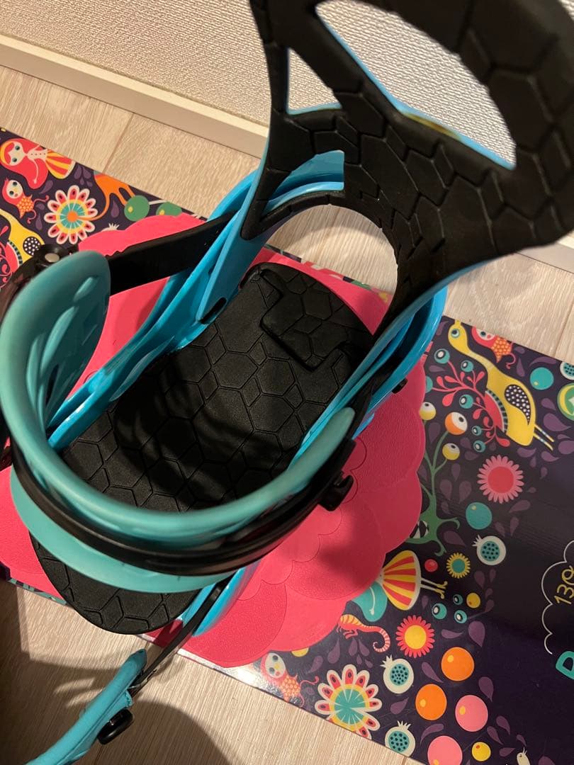 Burton スノーボード バインディング　セット　カラフルデザイン 130