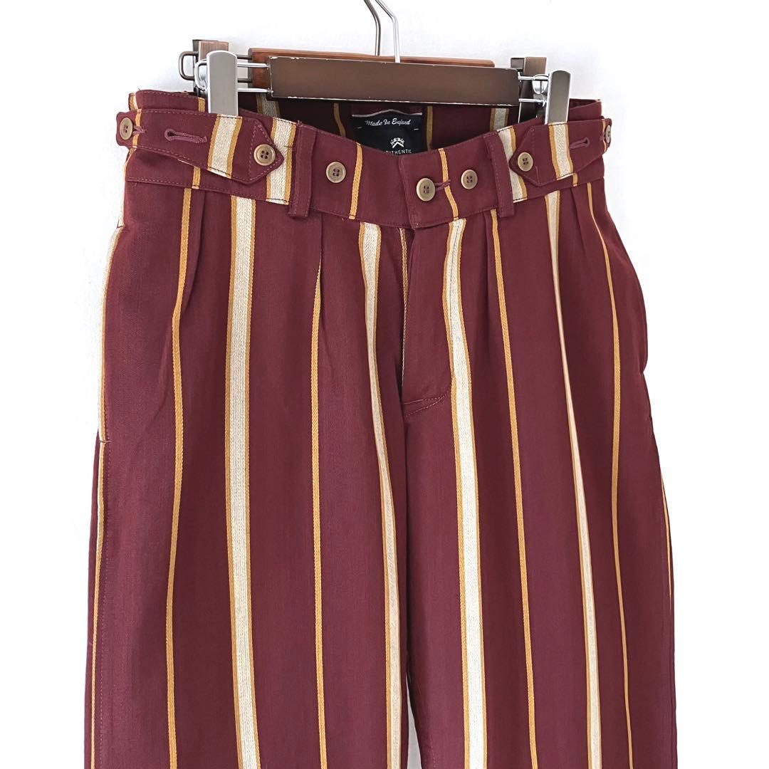 未使用 希少 UK製 ナイジェルケーボン プリーツパンツ ウール 32