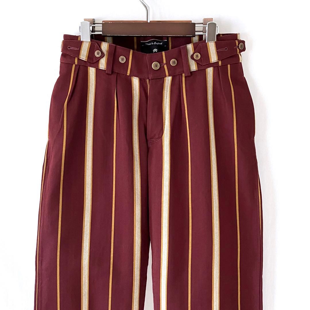 未使用 希少 UK製 ナイジェルケーボン プリーツパンツ ウール 32