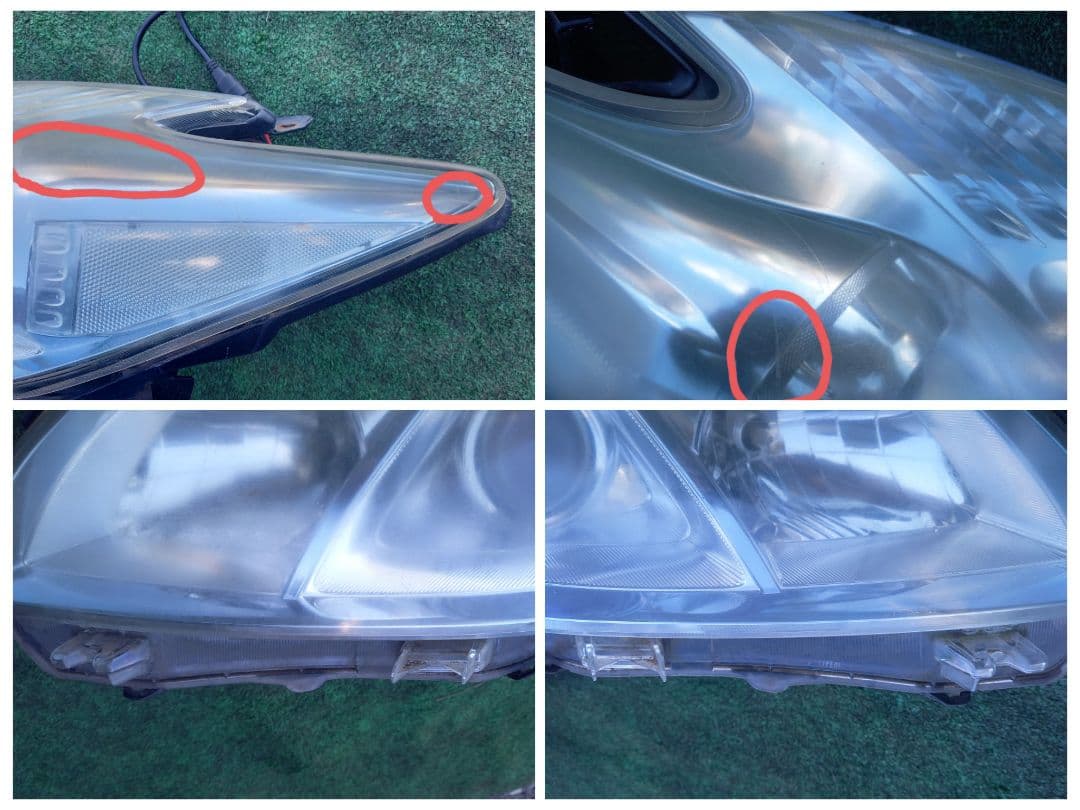 トヨタ プリウス30純正47-29 ヘッドライト左右 社外FCL HIDシステム