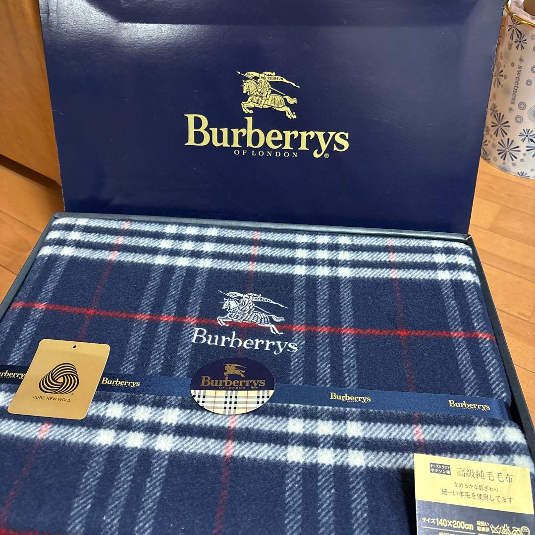 Burberrys バーバリー　高級ウールブランケット 140x200cm