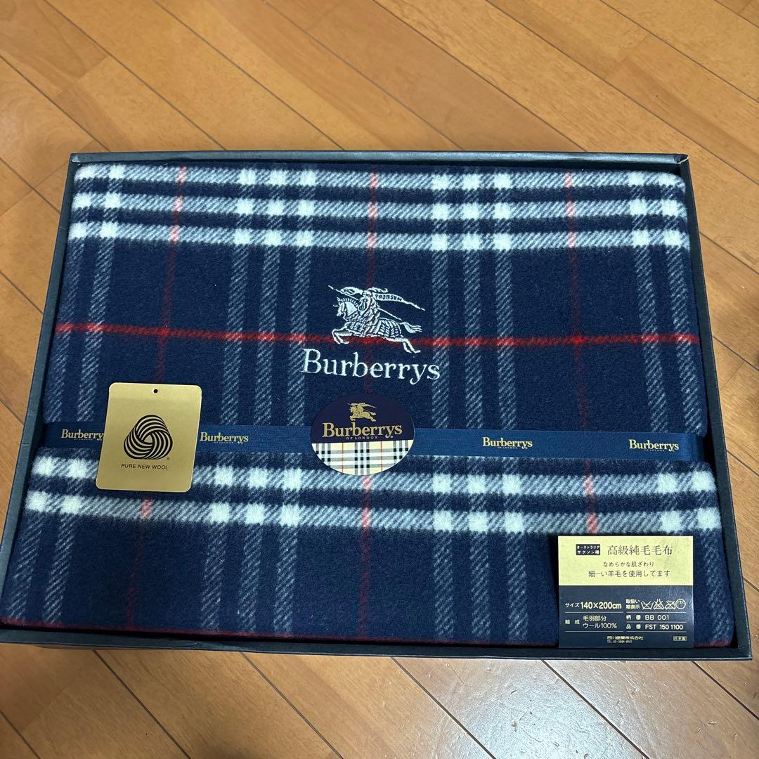 Burberrys バーバリー　高級ウールブランケット 140x200cm