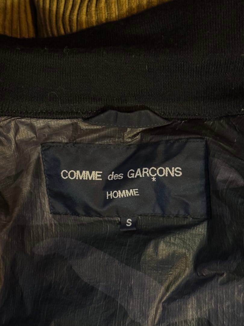 コムデギャルソンオム ネイビー 製品染ナイロンコート S 美品