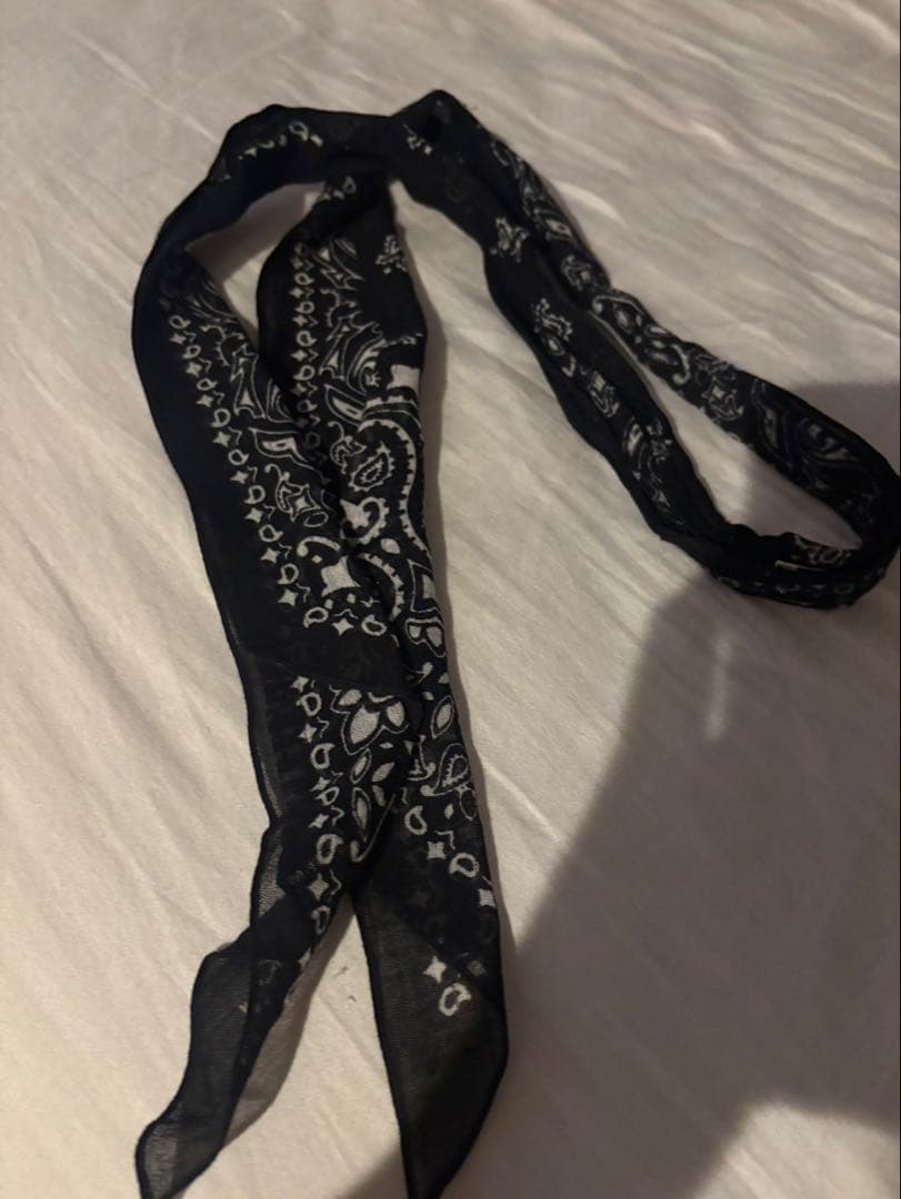 【岩橋玄樹着用】Saint Laurent スカーフ 黒/白