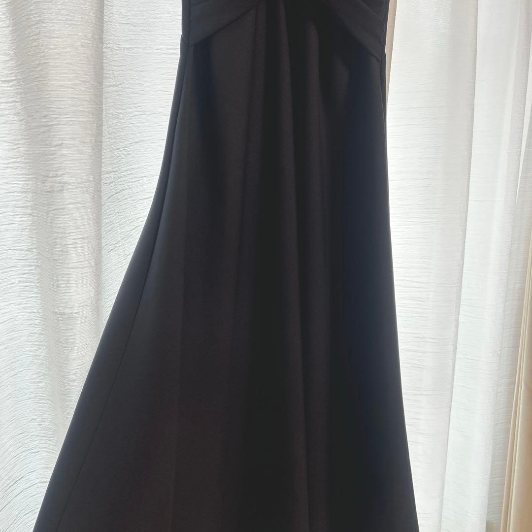 anuans ツイストギャザーワンピース　ネイビー　S