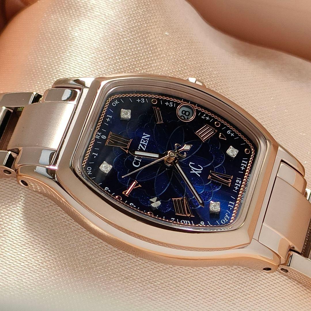 ◆限定◆極美品 CITIZEN XC/ クロスシー 花明かり 電波時計( ルキア