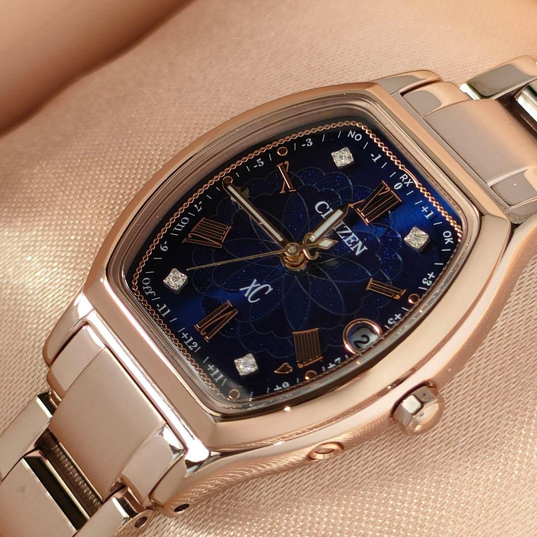 ◆限定◆極美品 CITIZEN XC/ クロスシー 花明かり 電波時計( ルキア