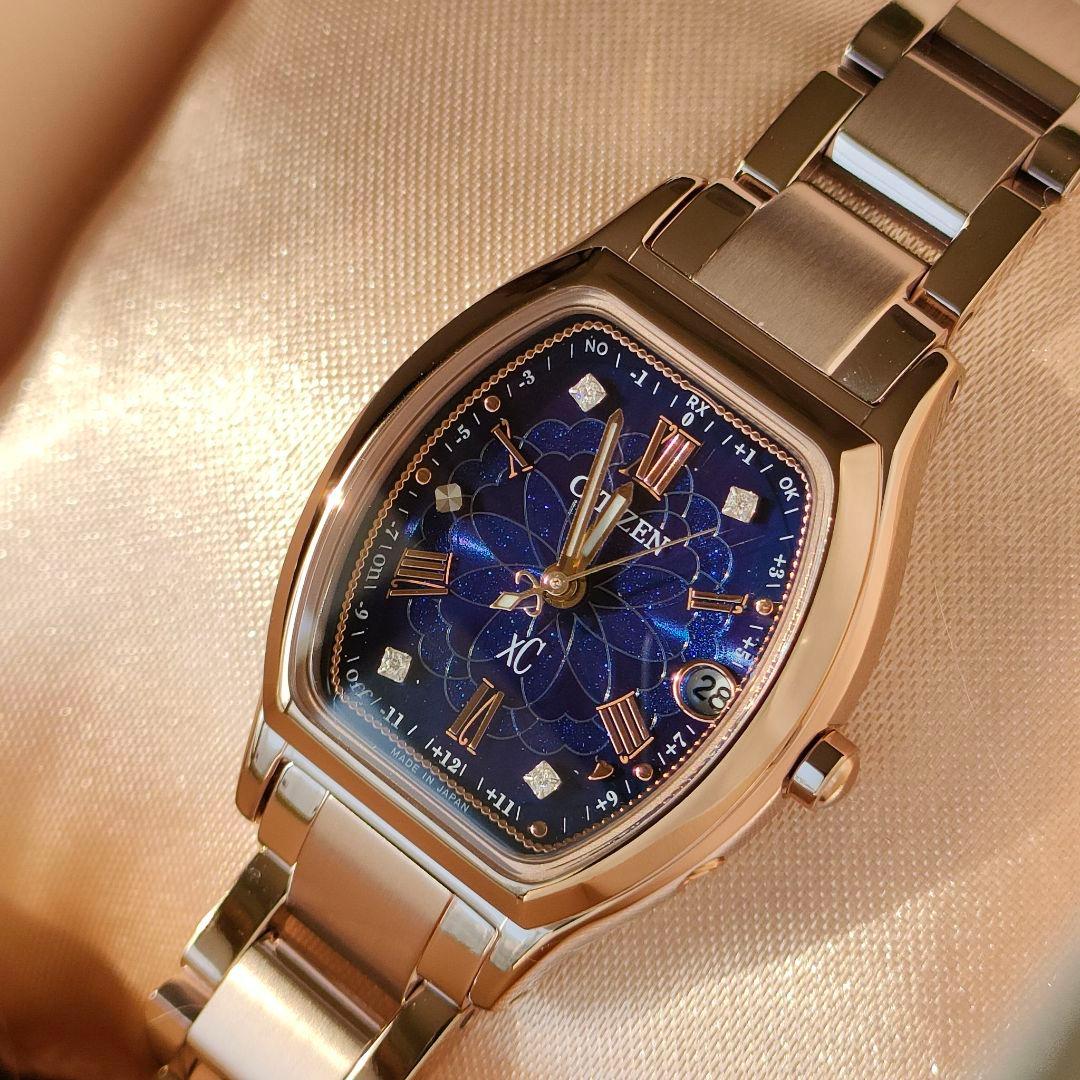 ◆限定◆極美品 CITIZEN XC/ クロスシー 花明かり 電波時計( ルキア