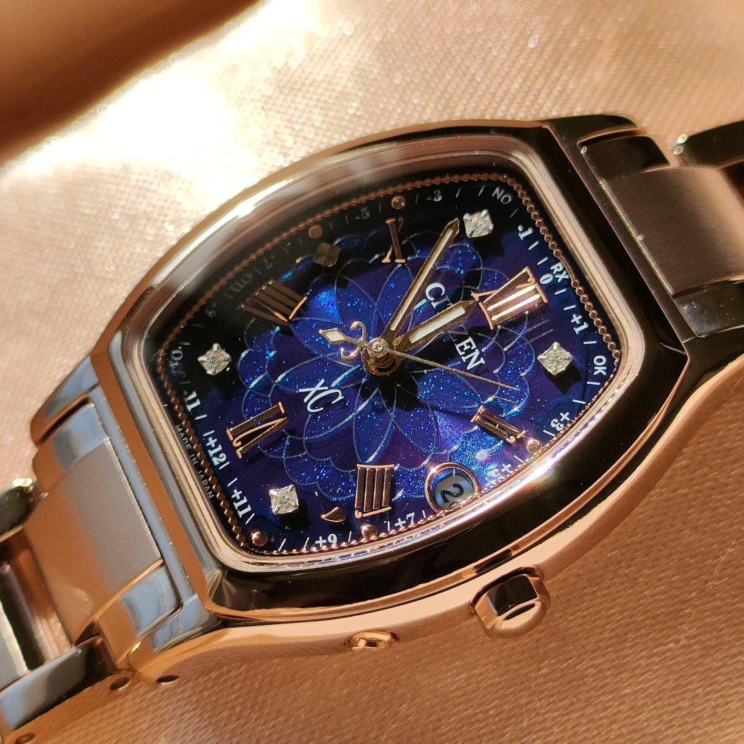 ◆限定◆極美品 CITIZEN XC/ クロスシー 花明かり 電波時計( ルキア