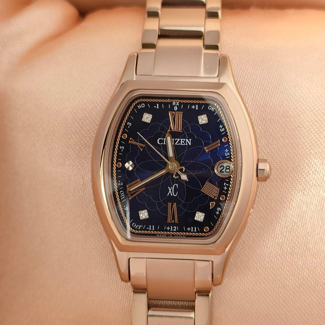 ◆限定◆極美品 CITIZEN XC/ クロスシー 花明かり 電波時計( ルキア