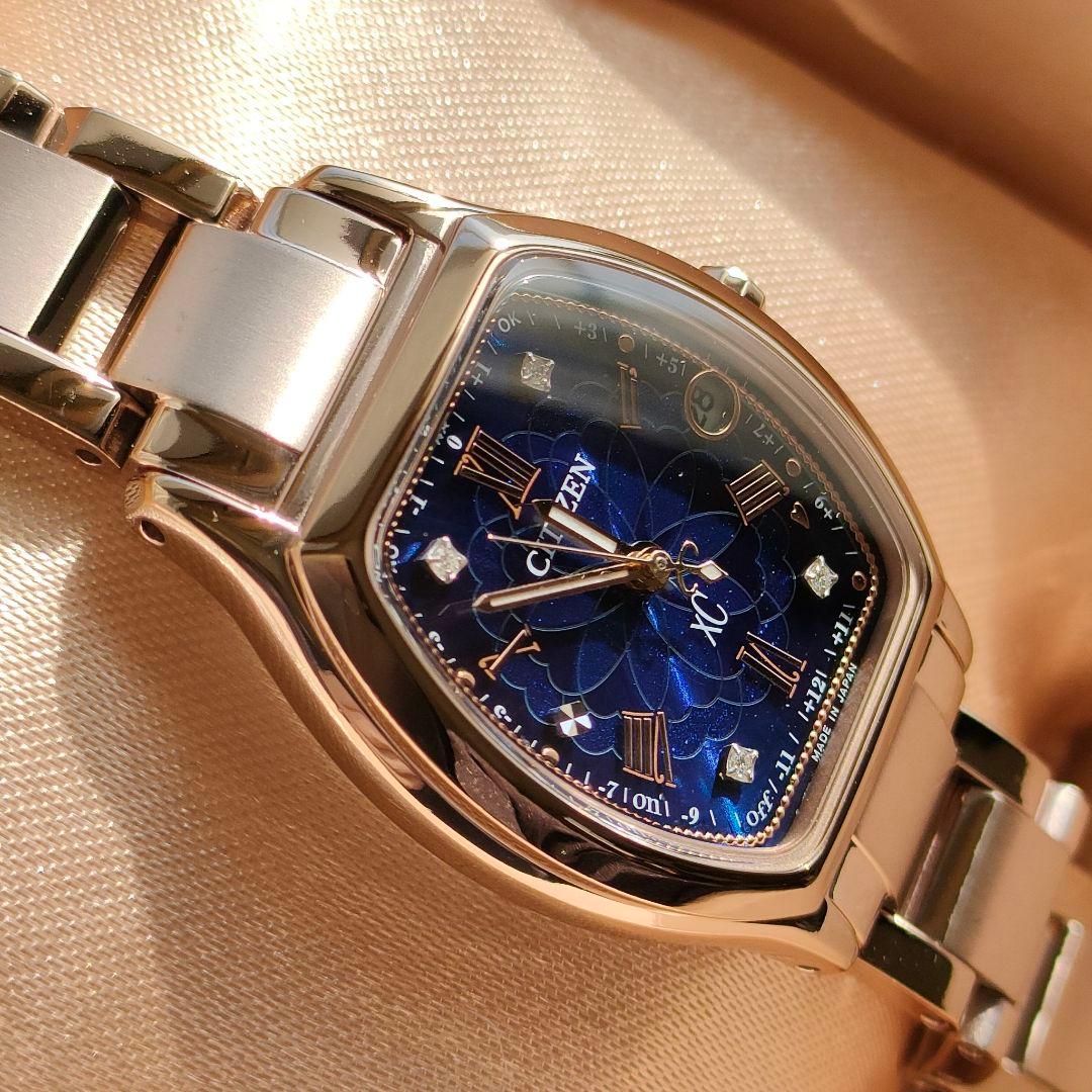 ◆限定◆極美品 CITIZEN XC/ クロスシー 花明かり 電波時計( ルキア