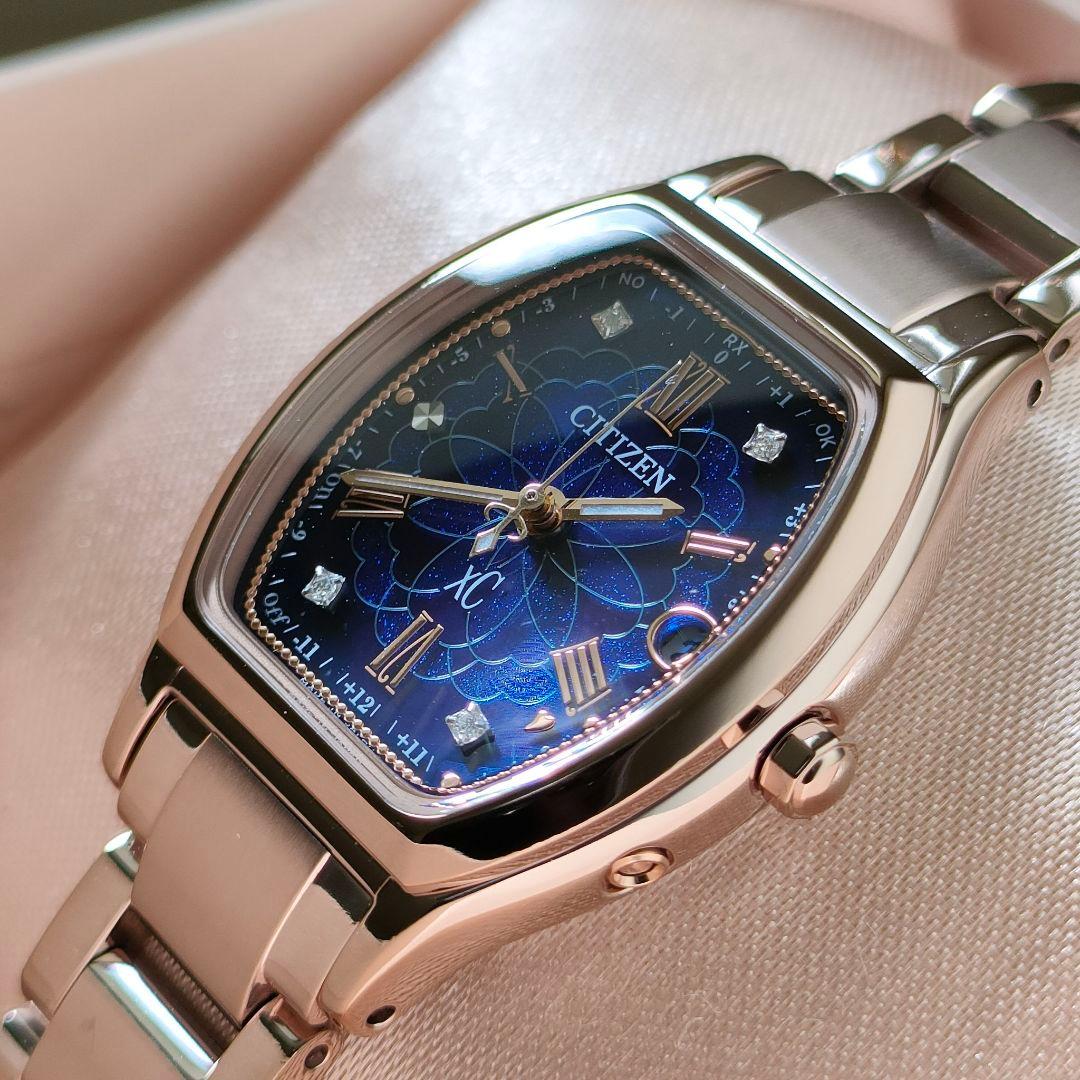 ◆限定◆極美品 CITIZEN XC/ クロスシー 花明かり 電波時計( ルキア