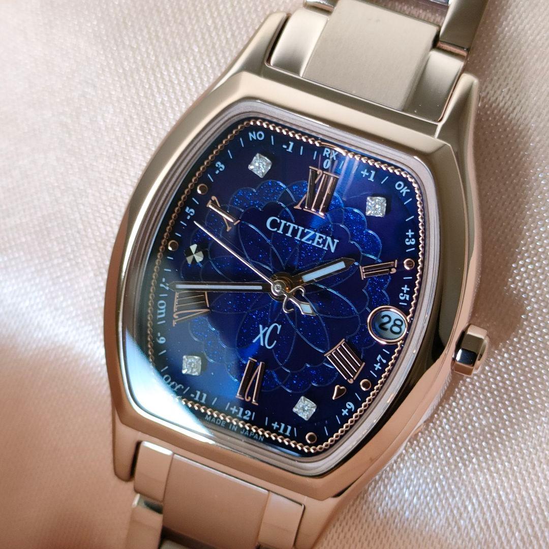 ◆限定◆極美品 CITIZEN XC/ クロスシー 花明かり 電波時計( ルキア