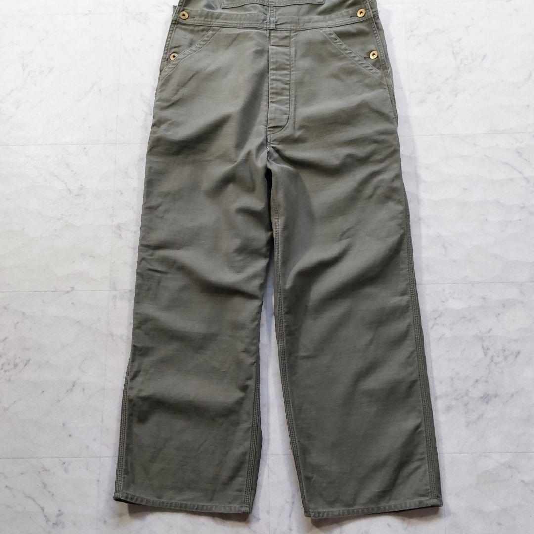 美品 フレームワーク バックサテンサロペット 36 カーキグリーン