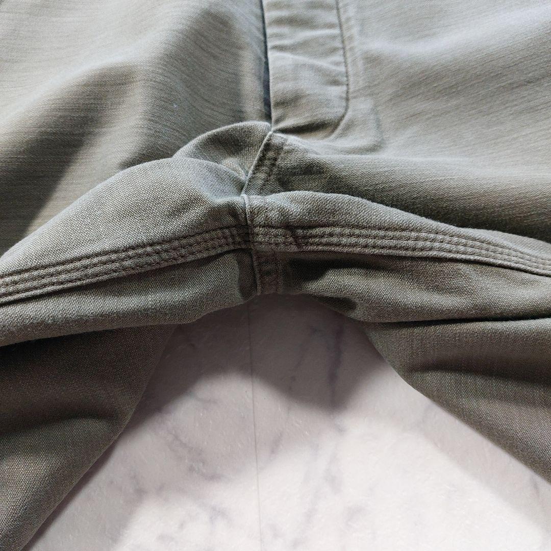 美品 フレームワーク バックサテンサロペット 36 カーキグリーン