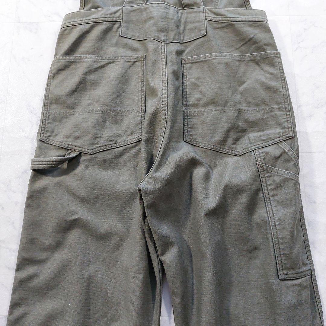 美品 フレームワーク バックサテンサロペット 36 カーキグリーン