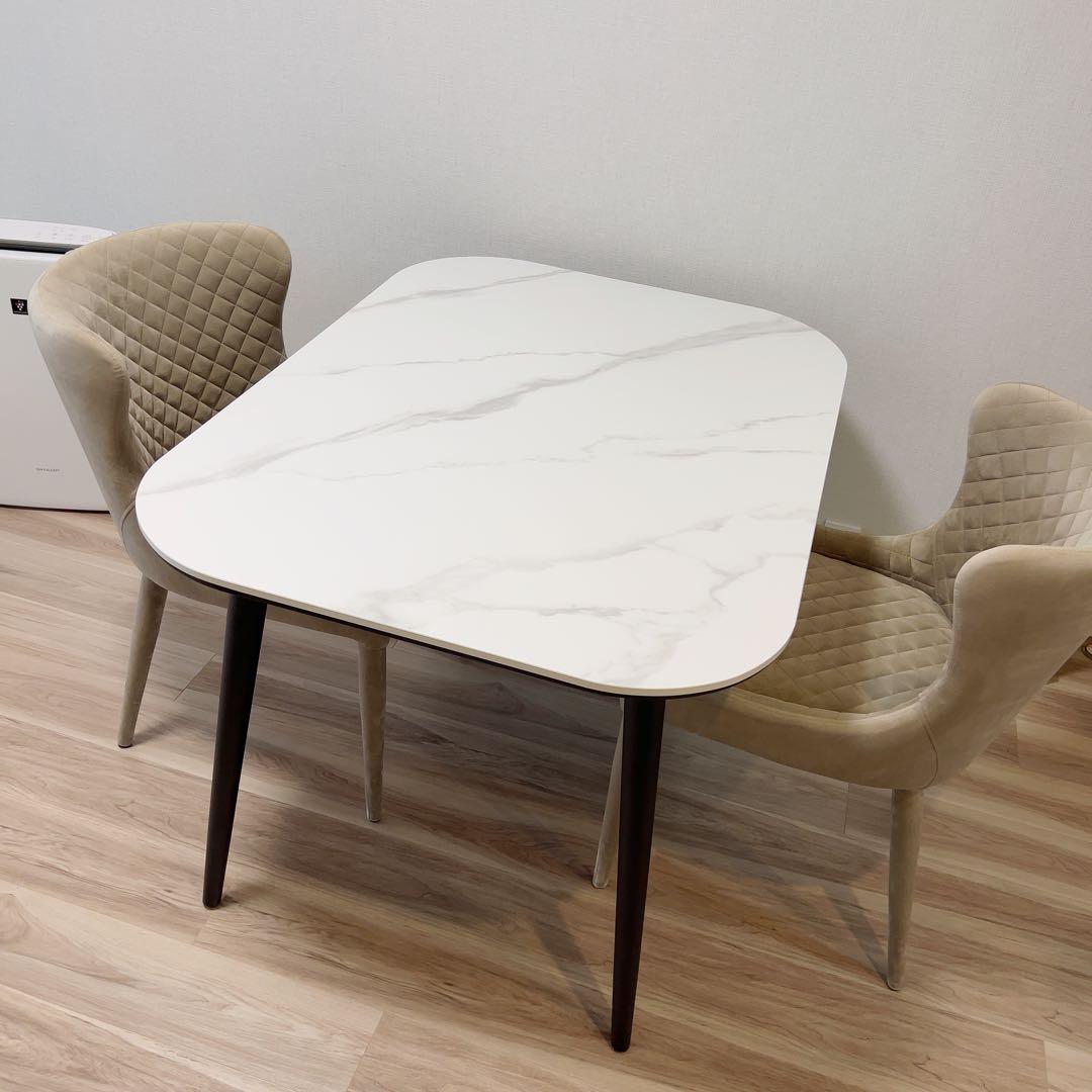 モーダエンカーサ■BANQUET バンケット チェア ベルベット調　グレージュ