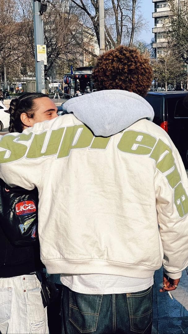 ジャケット・アウター Supreme Hooded Twill Varsity Jacket XL