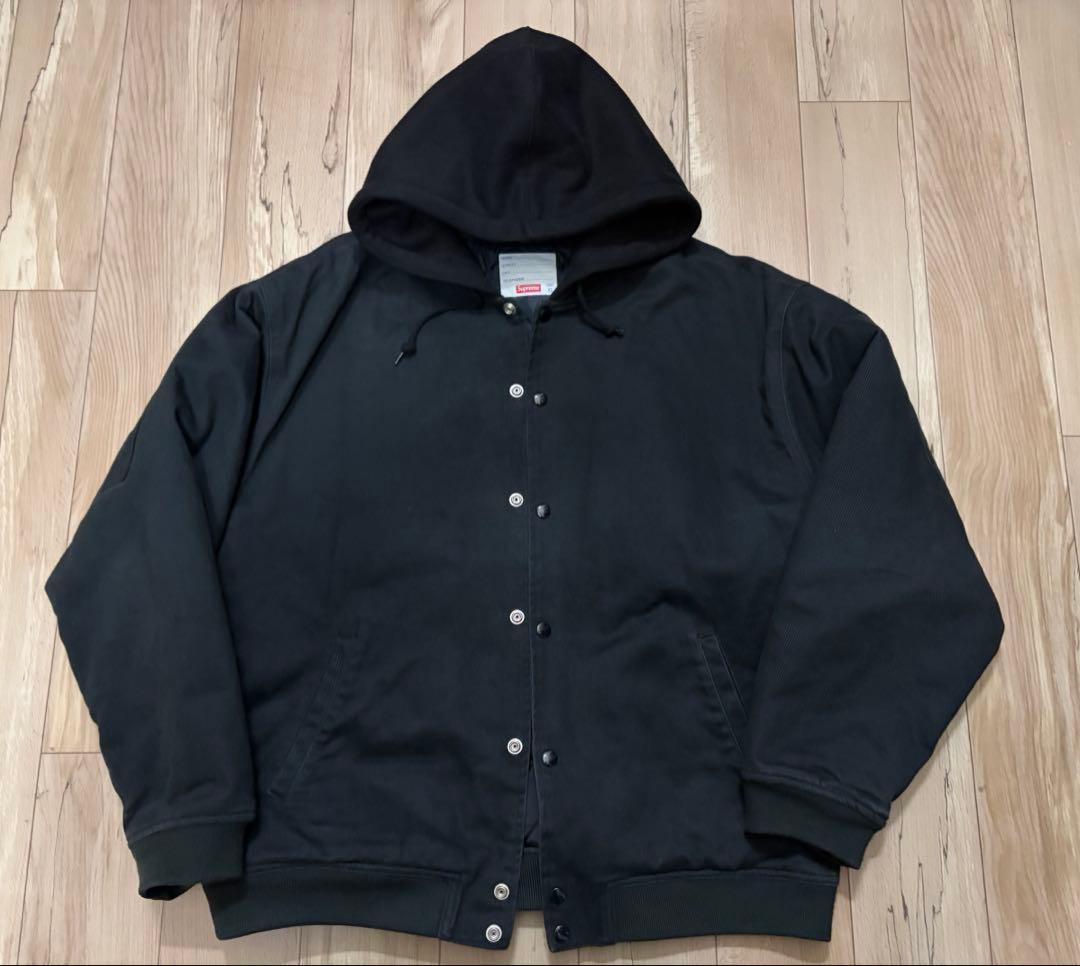 ジャケット・アウター Supreme Hooded Twill Varsity Jacket XL