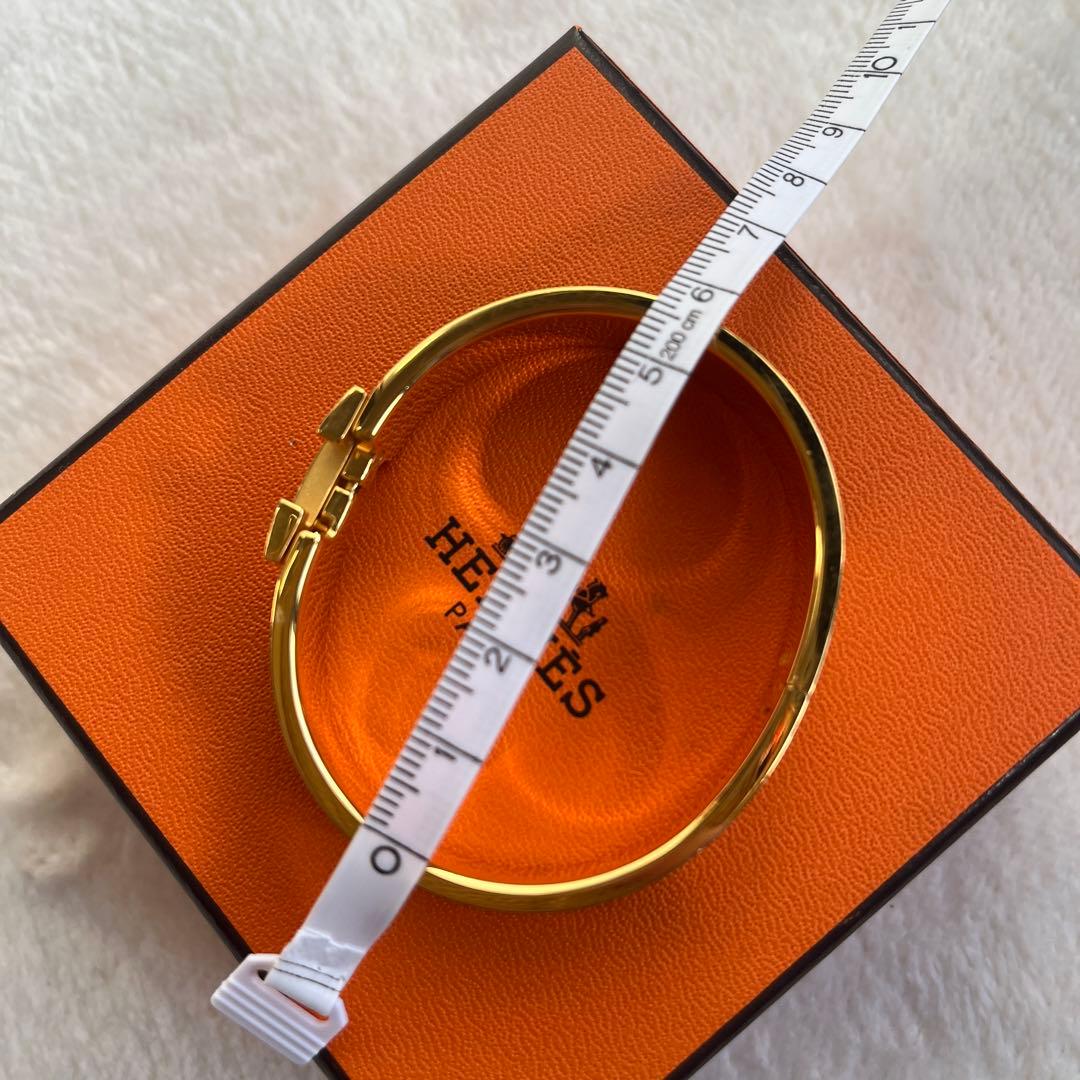 HERMES エルメス クリック　バングル黒×イエローゴールド