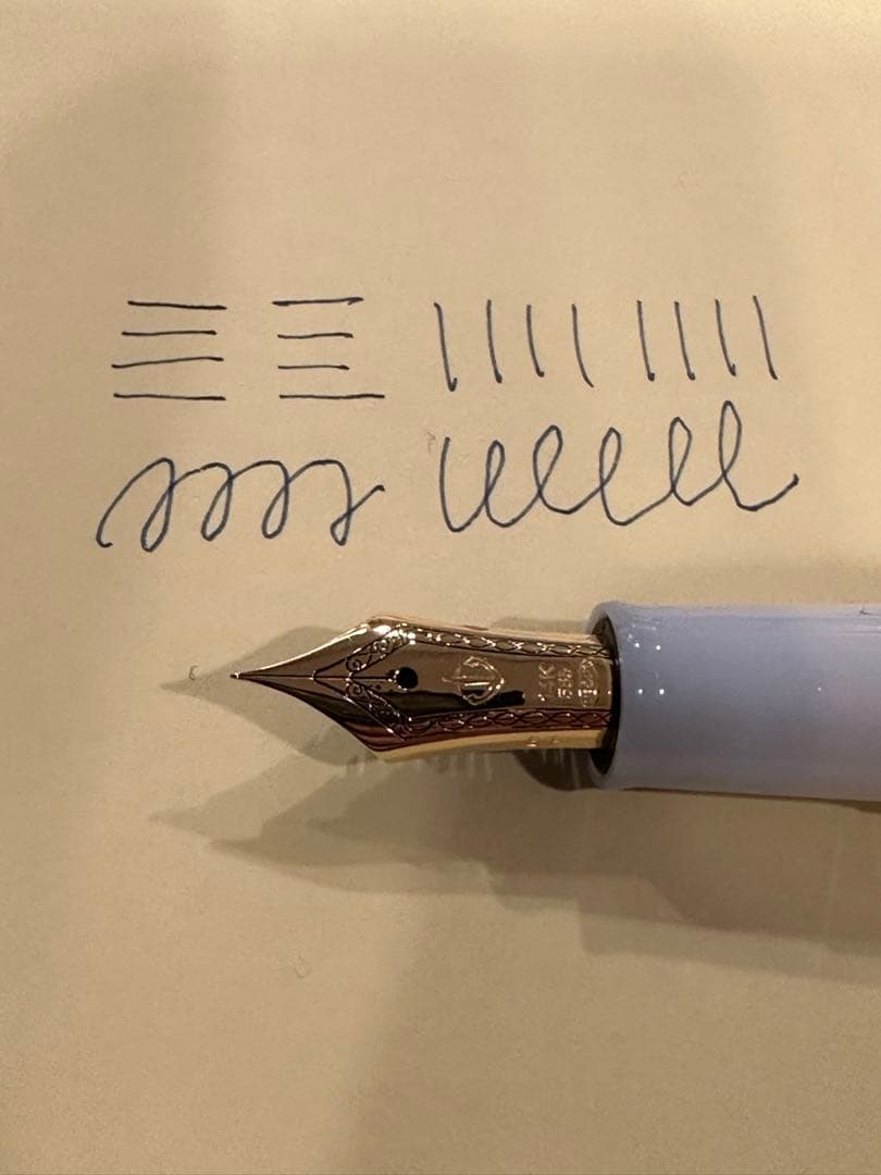 中古★セーラー万年筆★四季織I★雪月空葉★垂雪★EF★極細