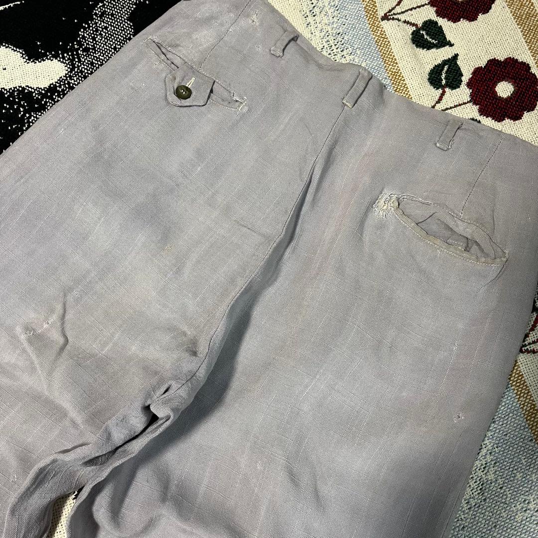 50s ネップ 絣 リネン ヴィンテージ ギャバジン レーヨン 60s ピンク