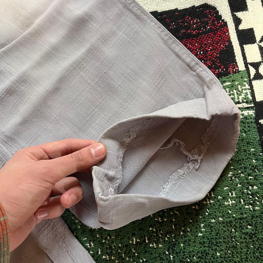 50s ネップ 絣 リネン ヴィンテージ ギャバジン レーヨン 60s ピンク