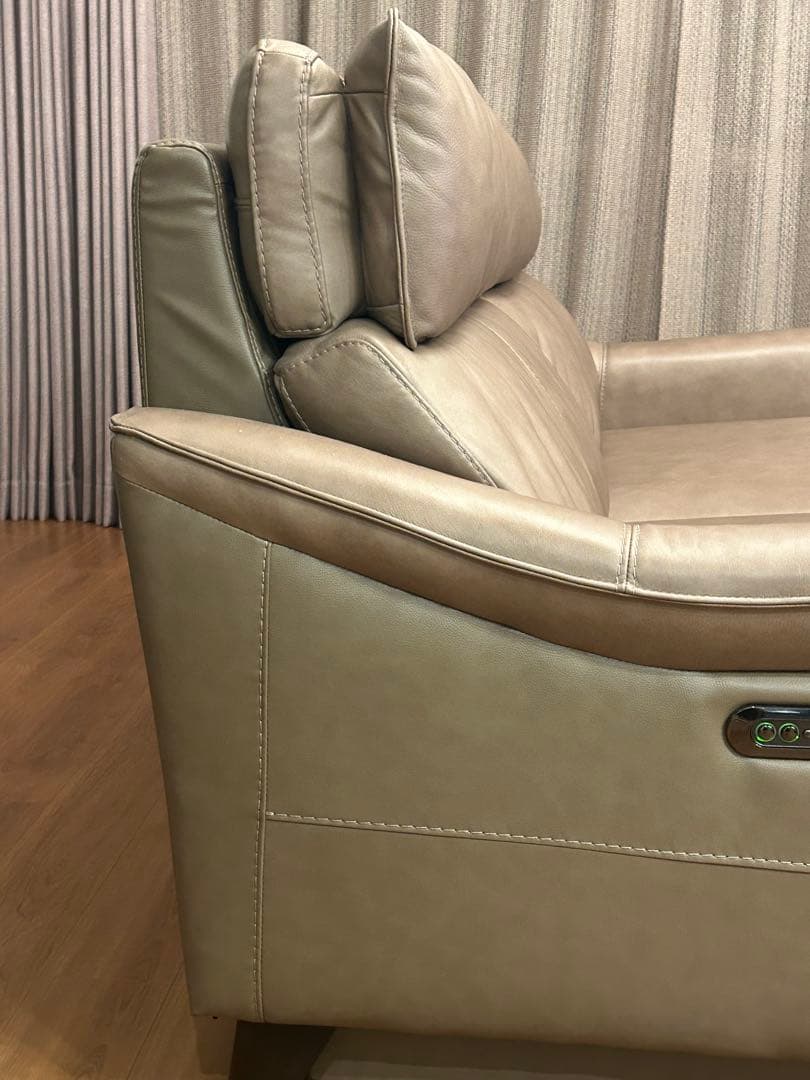 3人掛け電動リクライニングソファ ベージュ