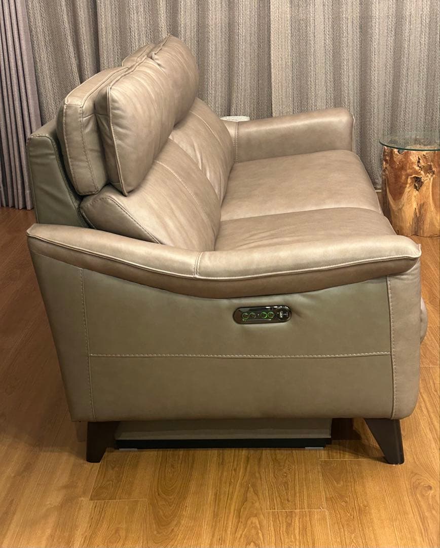 3人掛け電動リクライニングソファ ベージュ