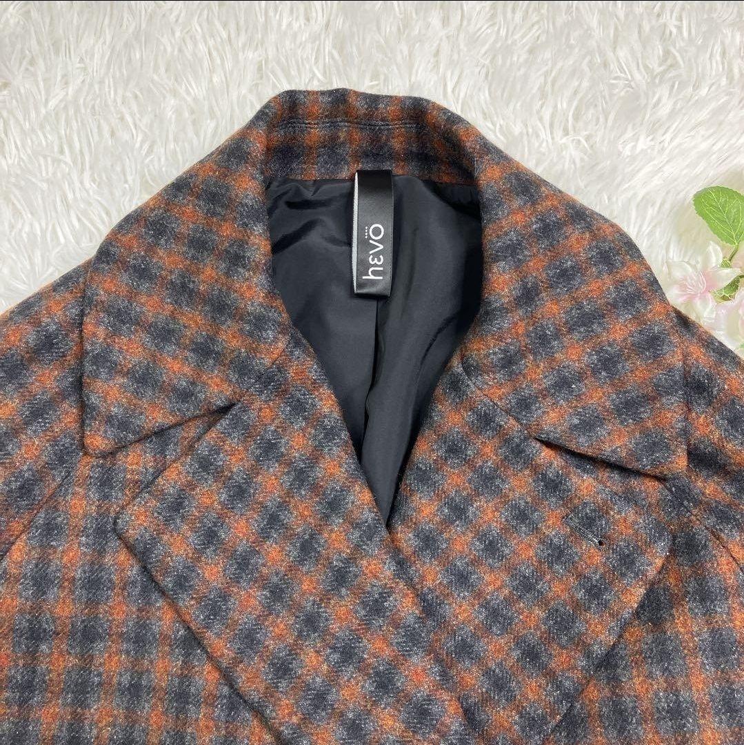 さとし　hevo イーヴォ　ダブルブレストチェスターコート