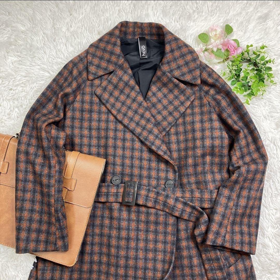 さとし　hevo イーヴォ　ダブルブレストチェスターコート