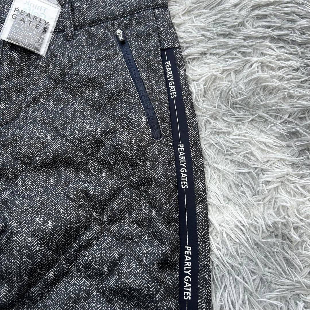 新品　パーリーゲイツ　パンツ　中綿　キルティング　防寒　グレー　サイズ5