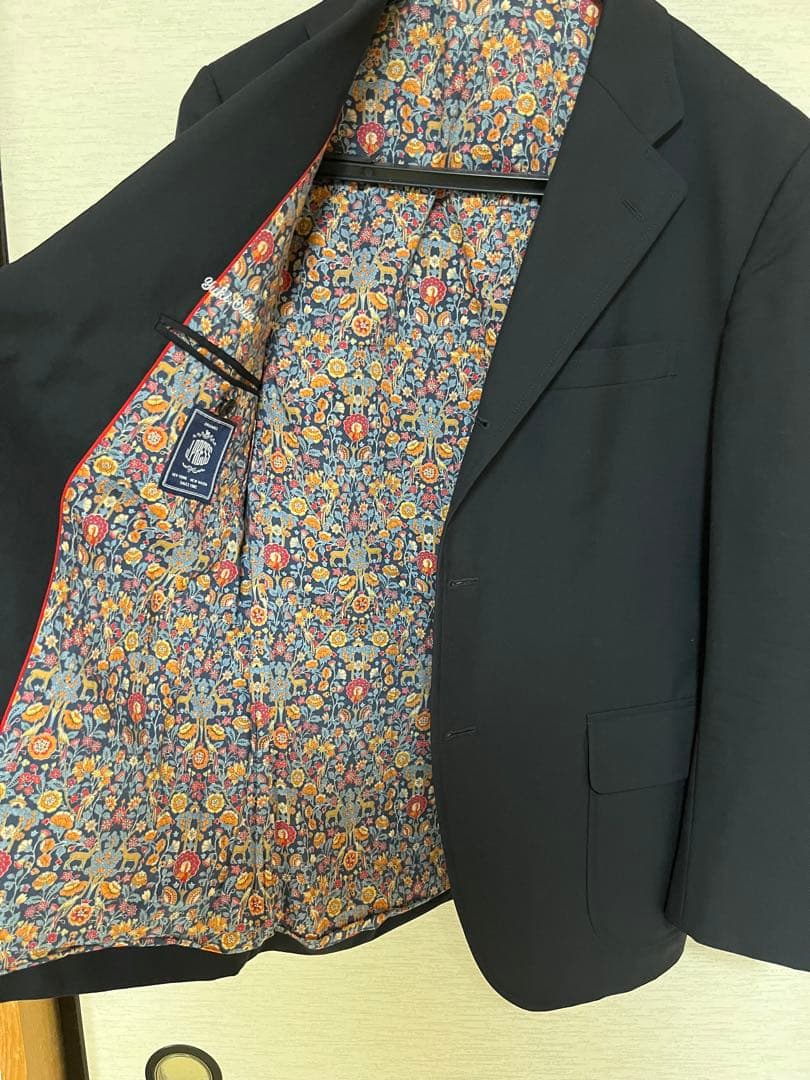 J.PRESS ぺピンメリノ　紺ブレザー　3つボタン段返り A4サイズ