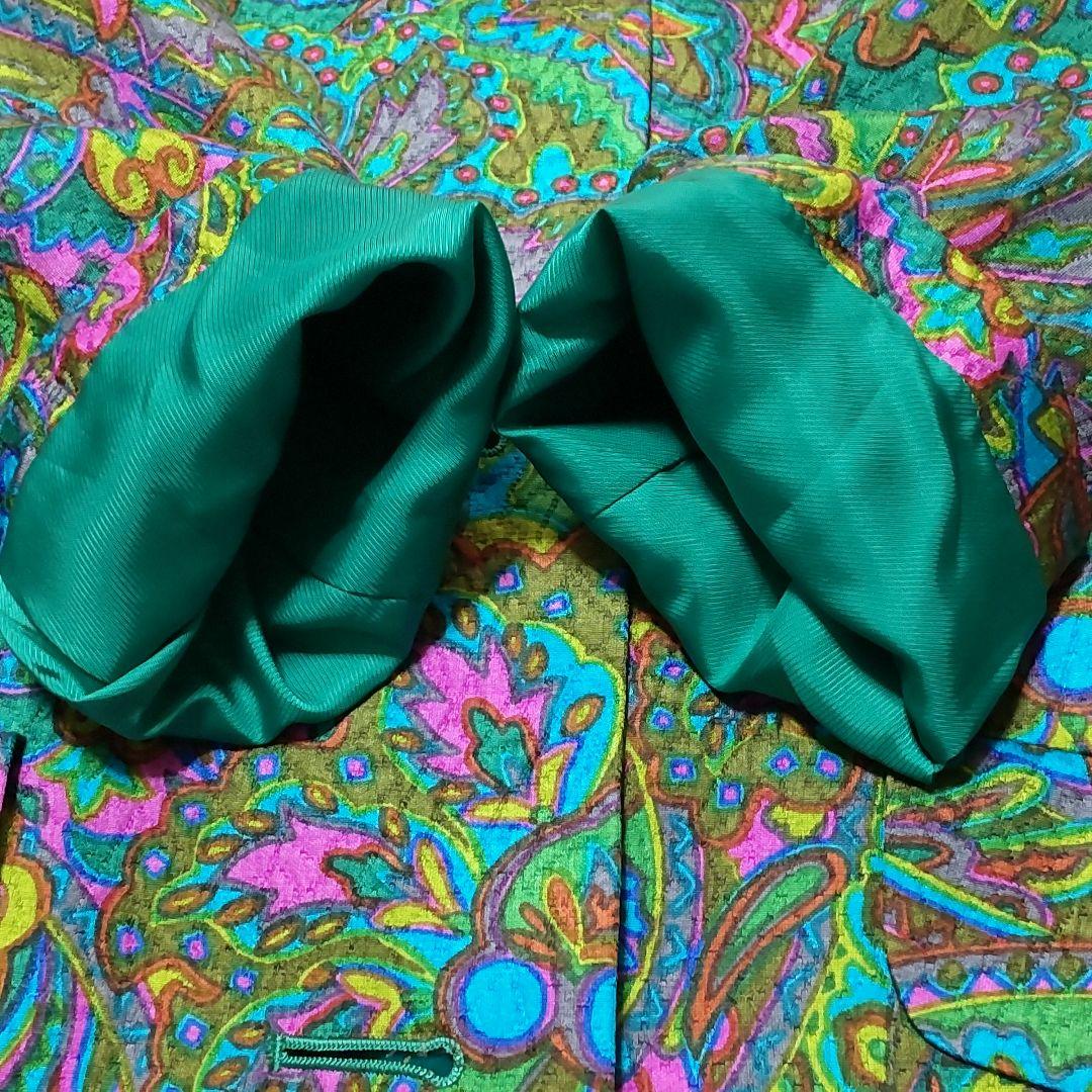 超美品 ミセス グラマージバンシィ　2L　シルク・ウール　ノーカラージャケット