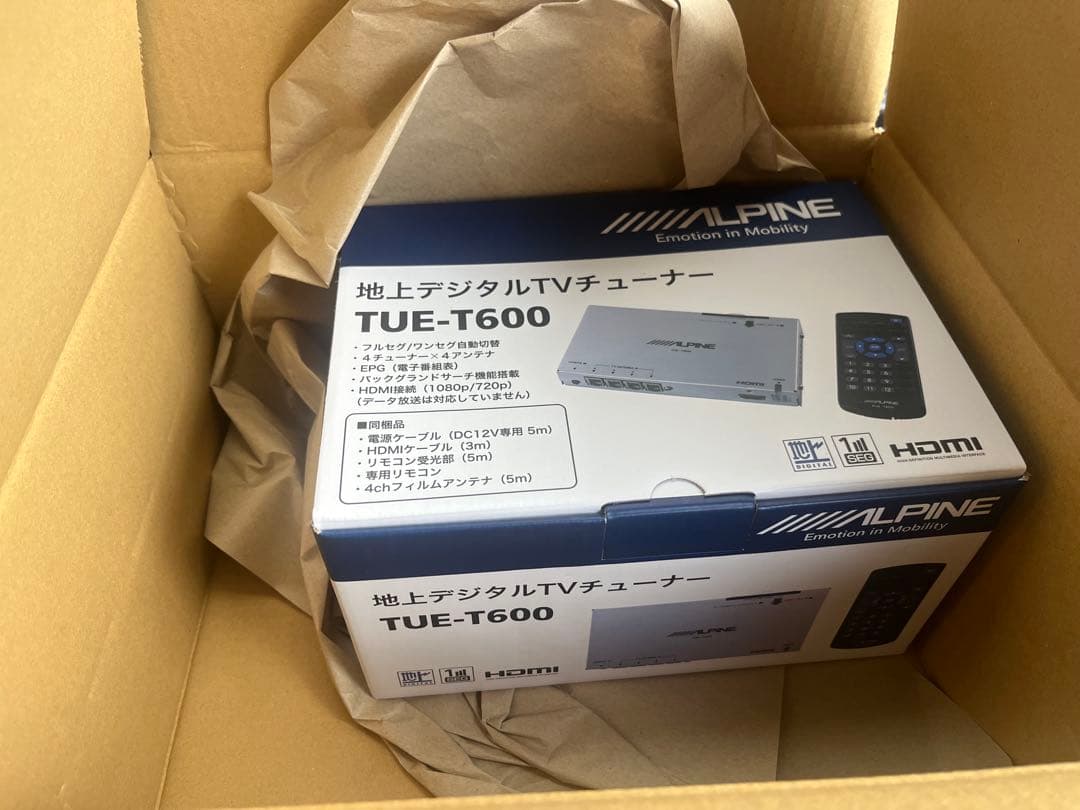 ALPINE 地デジTVチューナー TUE-T600 開封済み新品です。