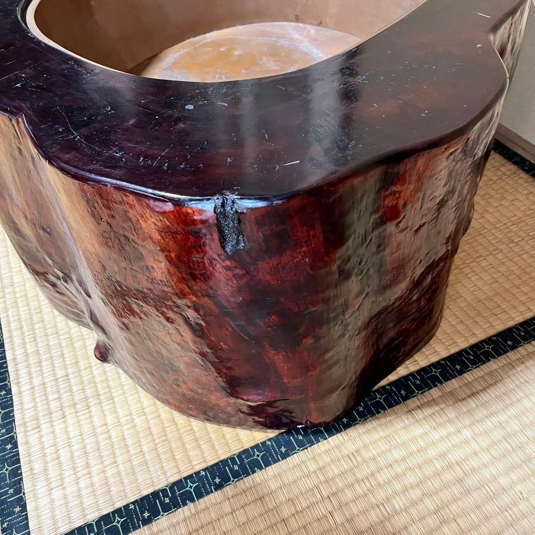 k*n様 天然木　火鉢　サイドテーブル　直径90cm　ビッグサイズ