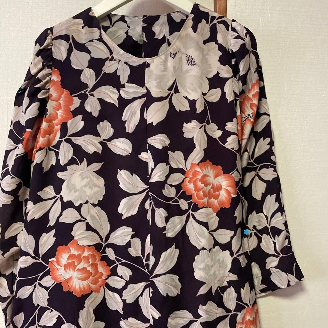 最終　お値下げ　大正ロマン綸子ワンピース