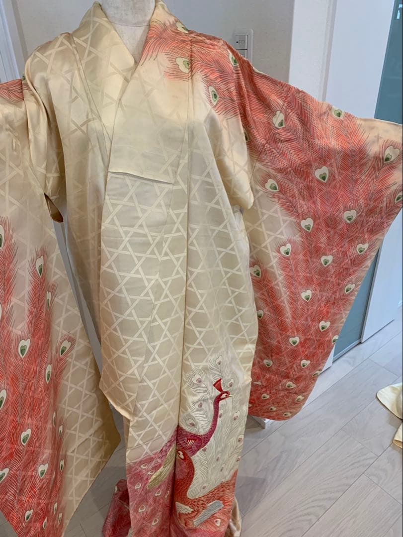 振袖　大正ロマン　昭和レトロ　アンティーク　羽織り　着物　道行　和洋折衷