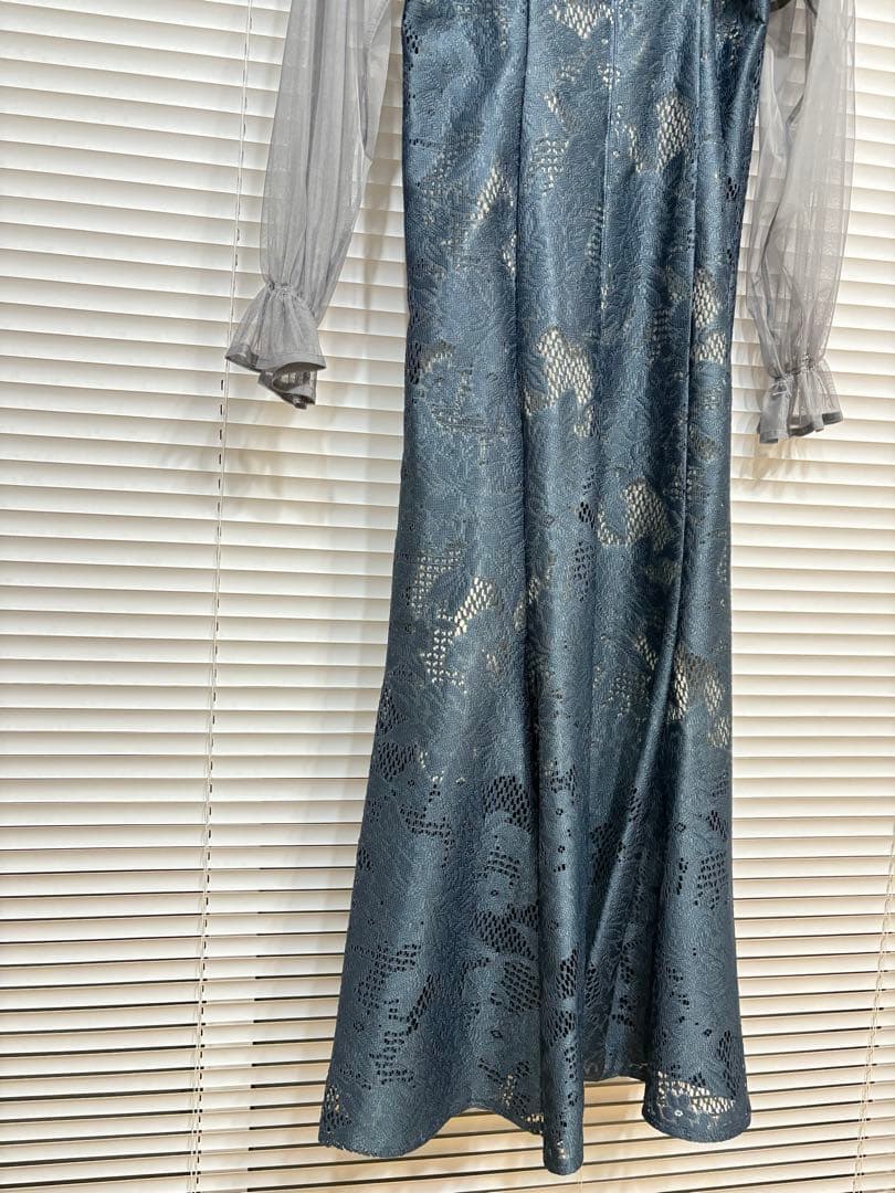 シフォンボレロセットメニーウエイドレス　ブルー　オケージョン　結婚式　お呼ばれ