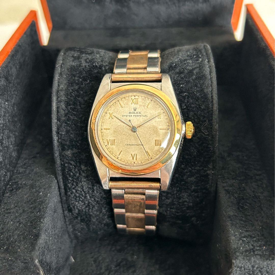 【希少】ロレックス バブルバック Ref.5010 1940年代製 コンビブレス