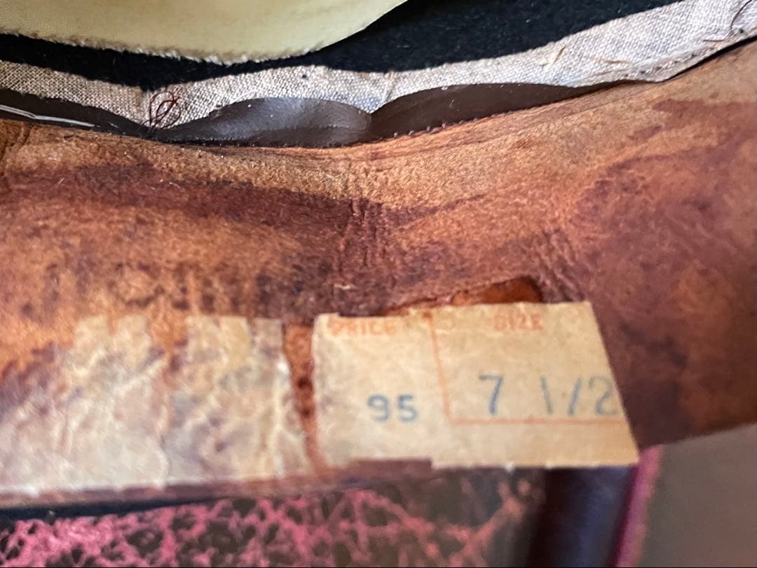 希少ビックサイズ7 1/2 50S STETSON ステットソン ヴィンテージ