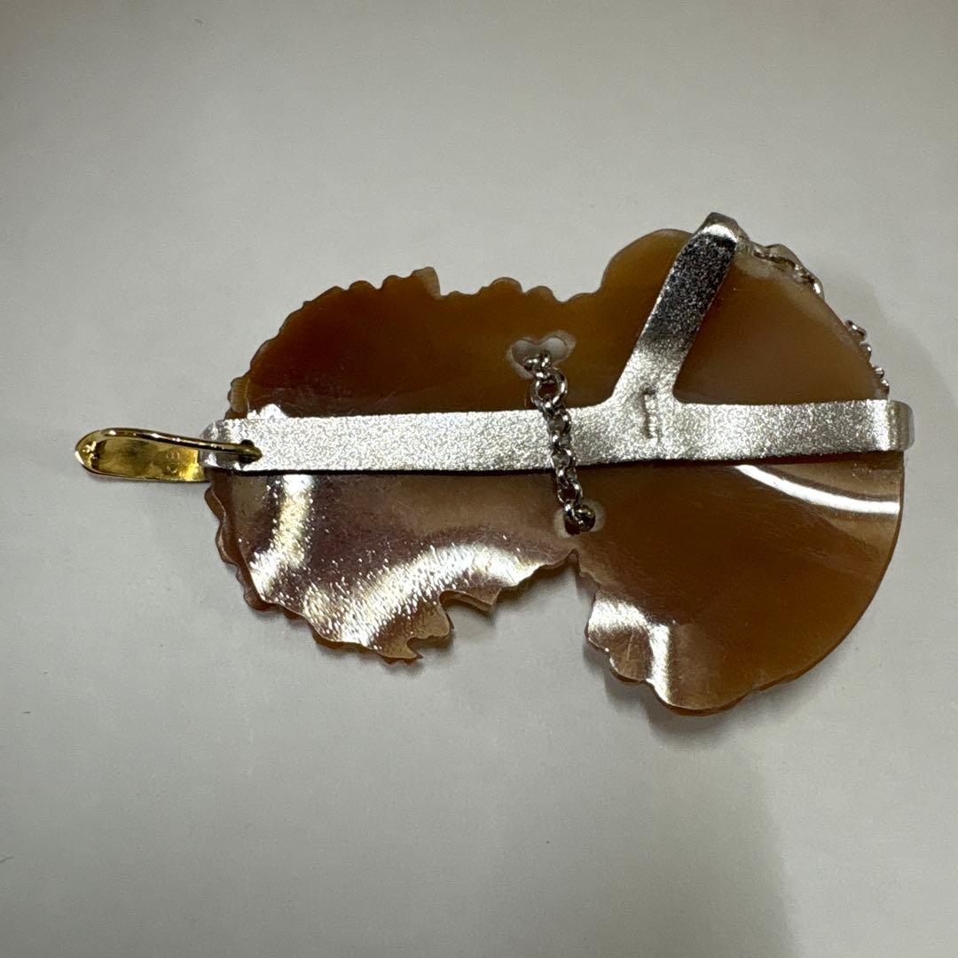 作家品 Ｋ１８ ＳＶ９２５ アコヤパール付き ペンダント