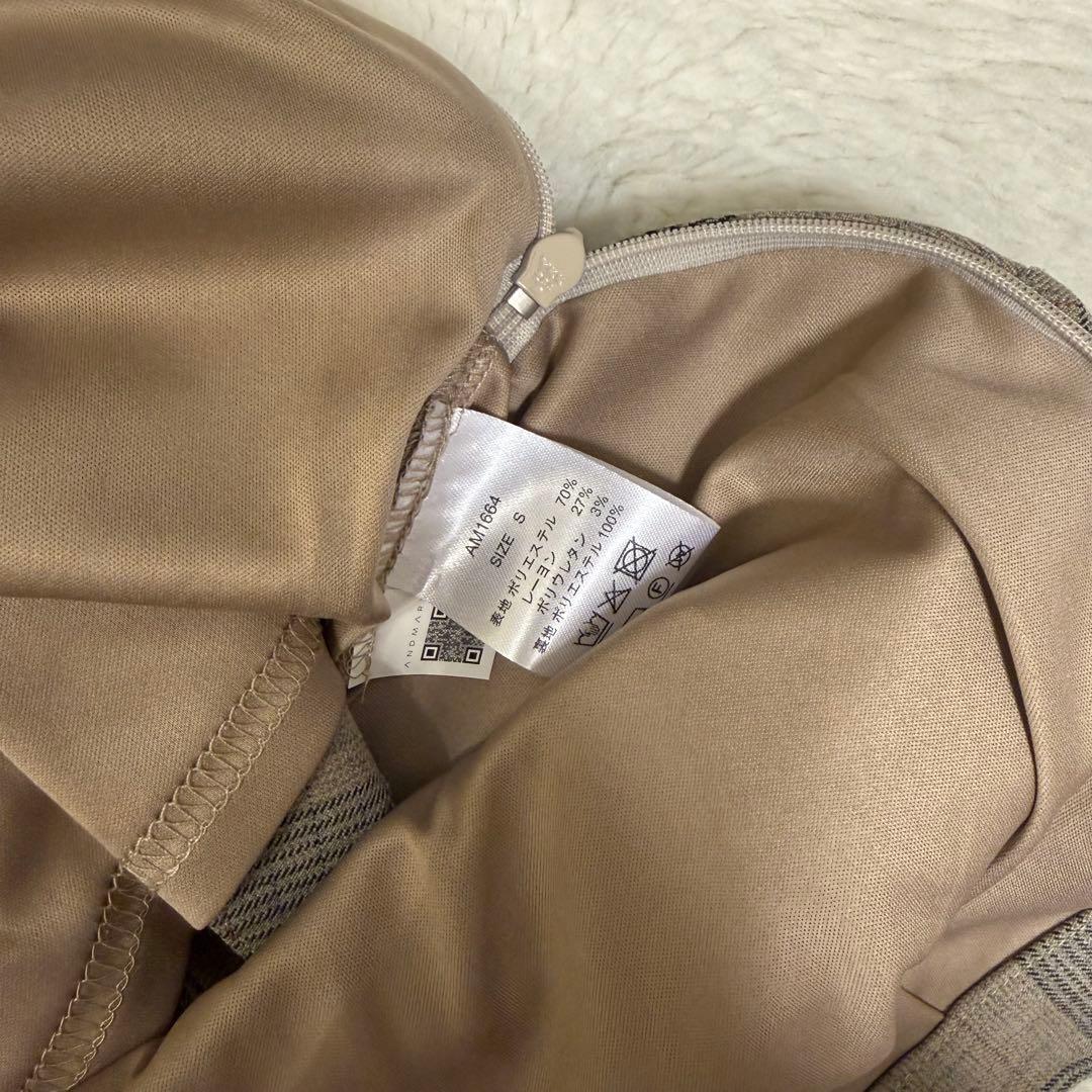 スカート Coco check mini pleats skirt S