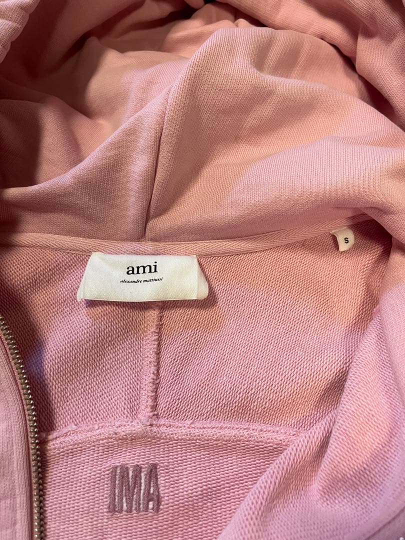 美品⭐︎amiのフルジップパーカー　ピンク　S