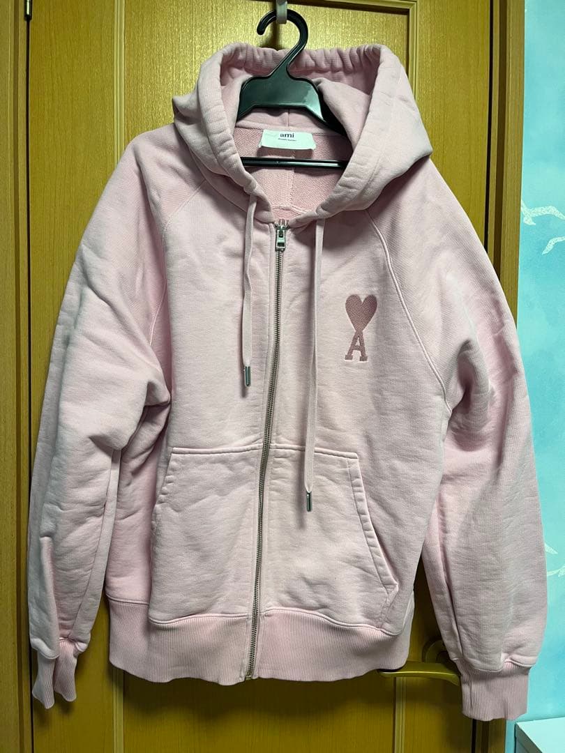 美品⭐︎amiのフルジップパーカー　ピンク　S