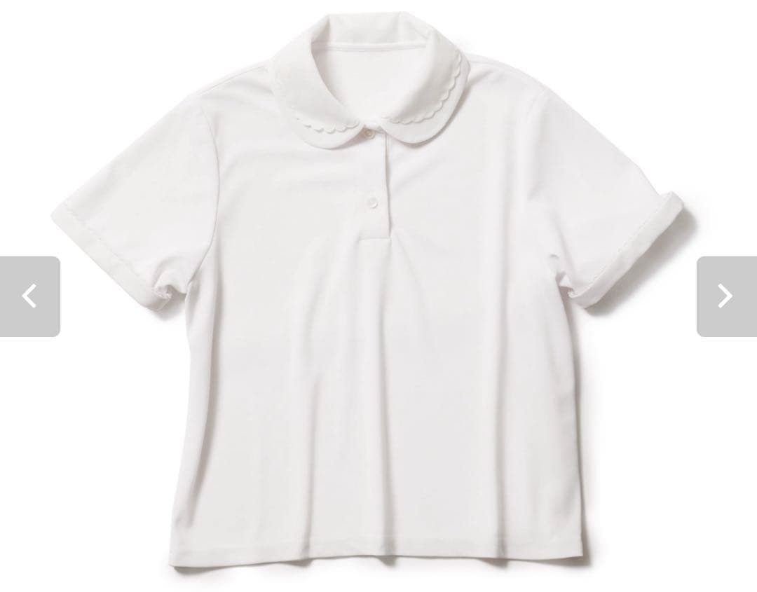 新品タグ付き　cccmalie シーマリー　スカラップポロシャツ　ホワイト　38