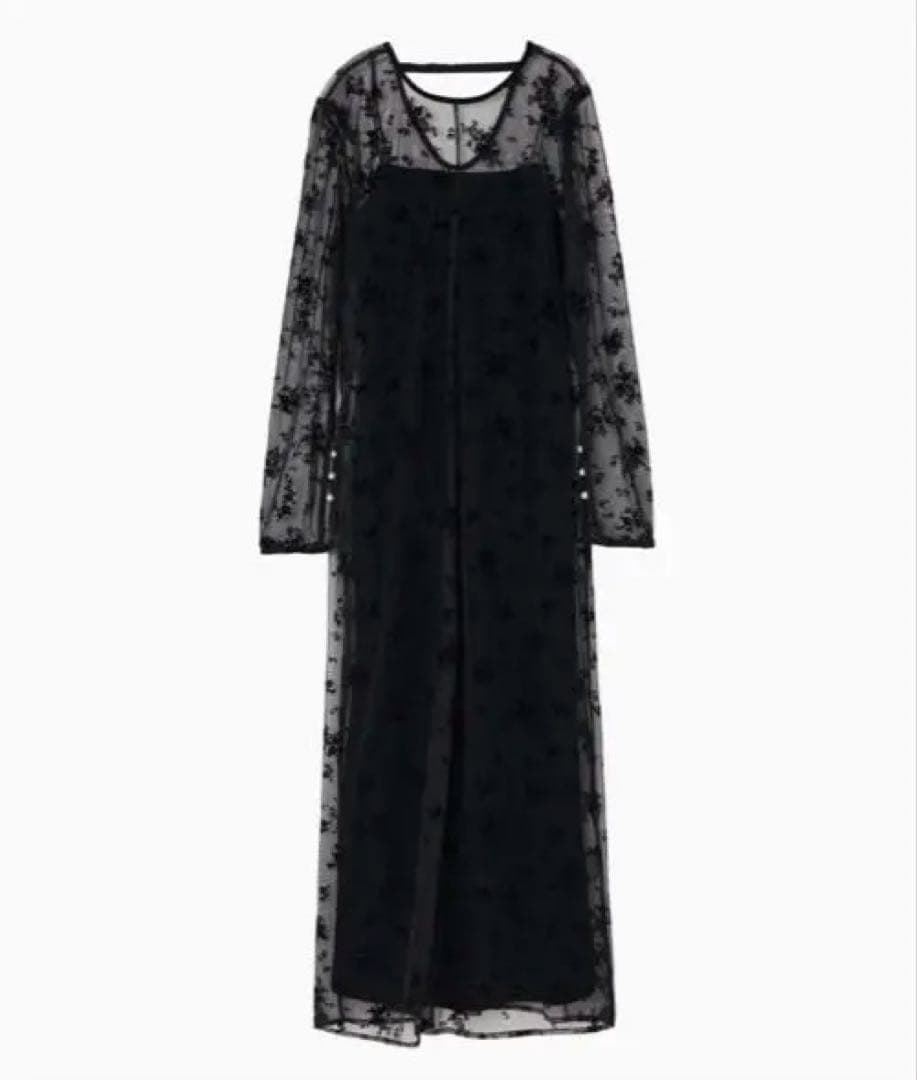 kaene フロッキーベロア2wayドレス　サイズ34