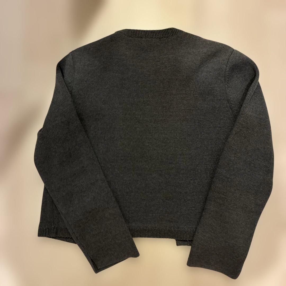 anuans オリジナルボタンニットジャケット　グレー