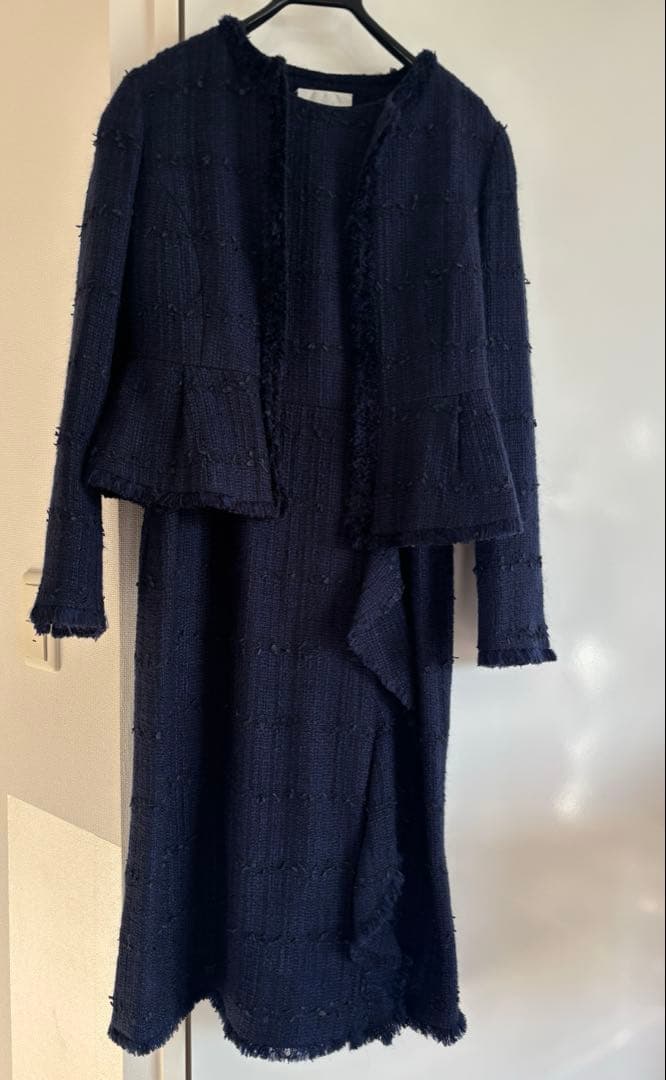 CELFORD セルフォード　ツィード　ワンピース　スーツ　セットアップ　紺