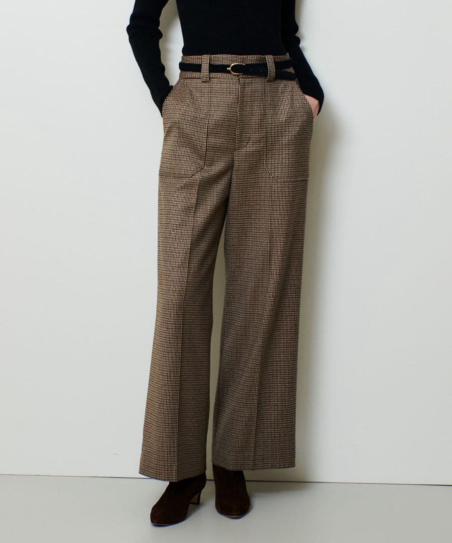アルアバイル　CHIC TWEEDベイカーパンツ　ブラウン　ルルウィルビー